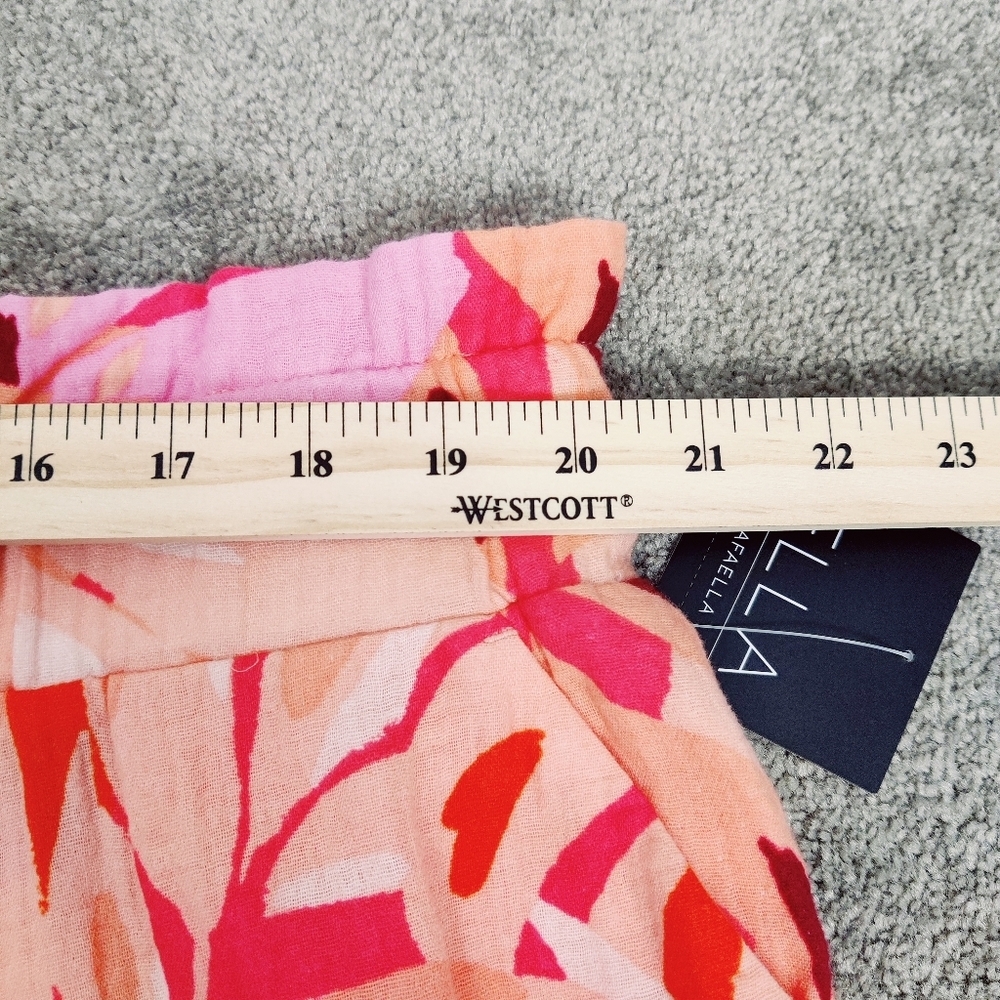 Ella Rafaela Women's 100% Cotton Floral Pull On Shorts NEW Size 2X Retro - Picture 14 of 16